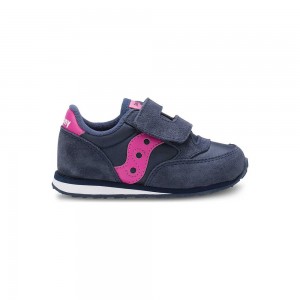 Saucony Baby Jazz Hook & Loop Sneaker Azul Marino Rosas Colombia | 5093-LSIHV