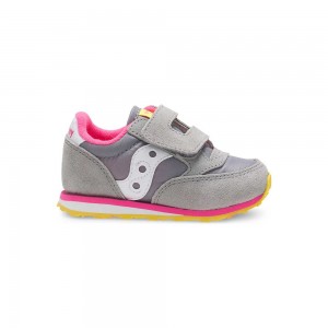 Saucony Baby Jazz Hook & Loop Sneaker Gris Rosas Colombia | 7109-JCIMS