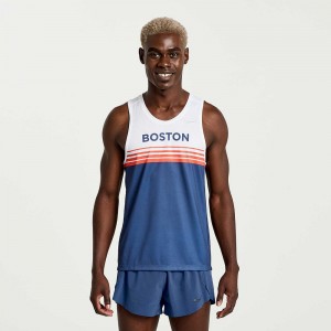 Saucony Boston Stopwatch Singlet Boston 2023 Colombia | 5689-VCPSN