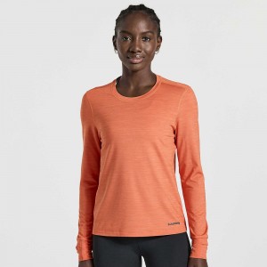 Saucony Boulder Baselayer Ember Heather Colombia | 3608-XFBTV