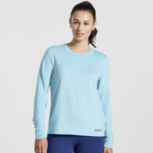 Saucony Boulder Baselayer Rainfall Heather Colombia | 0149-FNGVY