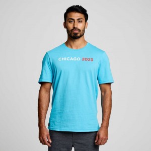 Saucony Chicago Rested T-Shirt Chicago 2023 Colombia | 0135-UACKS