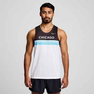 Saucony Chicago Stopwatch Singlet Chicago 2023 Colombia | 0563-KUBGF