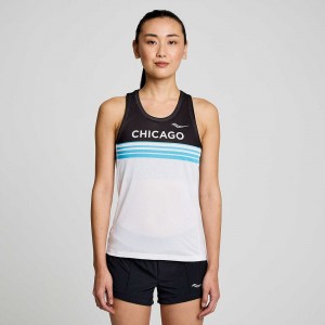 Saucony Chicago Stopwatch Singlet Chicago 2023 Colombia | 3075-AWQLT