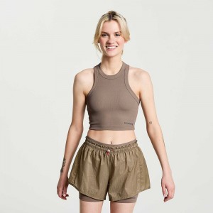 Saucony Elevate Crop Top Umber Colombia | 5814-QNRFX