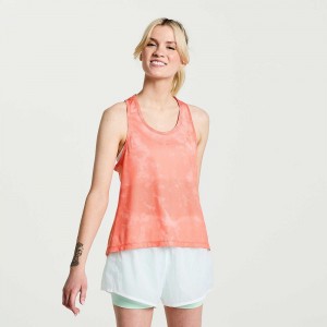 Saucony Elevate Tank Top Zenith Tie-Dye Print Colombia | 8246-WEFOQ