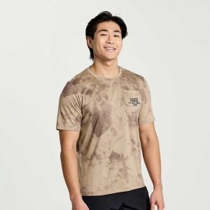 Saucony Explorer Corta Sleeve Pewter Tie-Dye Print Colombia | 5673-DKPIA