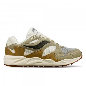 Saucony Grid Shadow 2 Mushroom Sand Sage Colombia | 6413-YLVQO