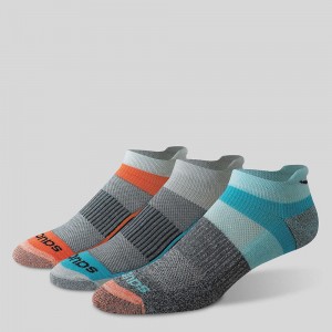 Saucony Inferno Acolchados No Show Tab 3-Pack Socks Gris Colombia | 3407-VFZOG