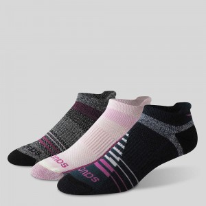 Saucony Inferno Merino Lana Blend No Show 3-Pack Sock Rosas Colombia | 3690-YEWVA