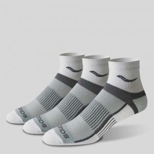 Saucony Inferno Quarter 3-Pack Socks Blancas Colombia | 5198-ICRNV