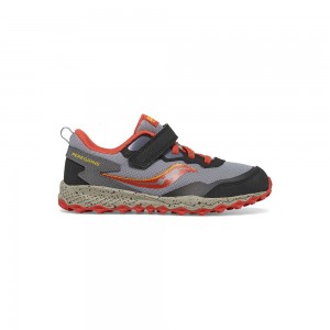 Saucony Peregrine Kdz A/C Sneaker Gris Rojas Amarillo Colombia | 1302-XZBWA