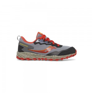 Saucony Peregrine Kdz Sneaker Gris Rojas Amarillo Colombia | 6708-JAXWP