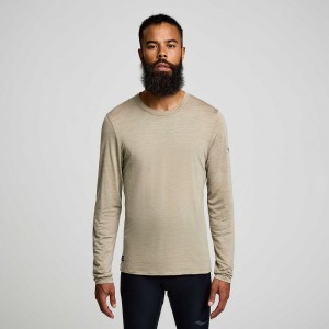 Saucony Peregrine Merino Long Sleeve Cafe Colombia | 4180-RCVGU