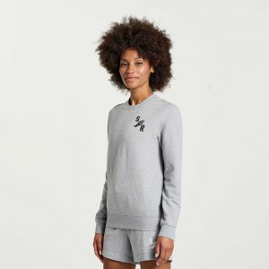 Saucony Rested Crewneck Gris Claro Colombia | 6157-VHRQS