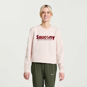 Saucony Rested Crewneck Rosas Colombia | 3569-MBEOJ