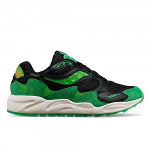 Saucony Shamrock Grid Shadow 2 Negras Verde Colombia | 8560-TPGFE