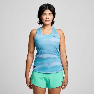 Saucony Stopwatch Estampadas Singlet Calm Print Colombia | 0495-DWIFL