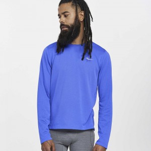 Saucony Stopwatch Long Sleeve Azules Colombia | 3279-YLVQE