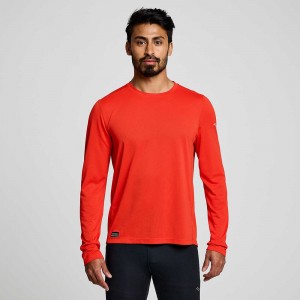 Saucony Stopwatch Long Sleeve Infrared Colombia | 1760-LRZSV