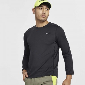 Saucony Stopwatch Long Sleeve Negras Colombia | 0795-EBSLU