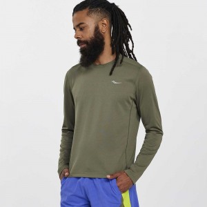 Saucony Stopwatch Long Sleeve Rockface Colombia | 1824-OWVFN