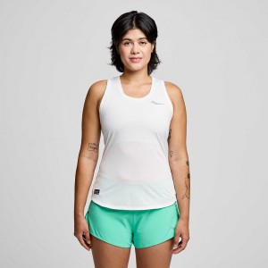 Saucony Stopwatch Singlet Blancas Colombia | 0534-NLMTW