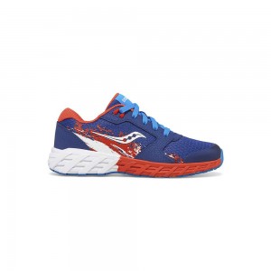 Saucony Wind 2.0 Encaje Sneaker Azul Marino Rojas Blancas Colombia | 8724-RYJPM