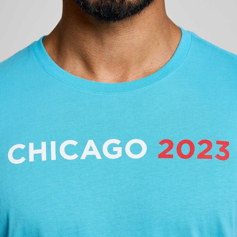 Saucony Chicago Rested T-Shirt Chicago 2023 Colombia | 0135-UACKS