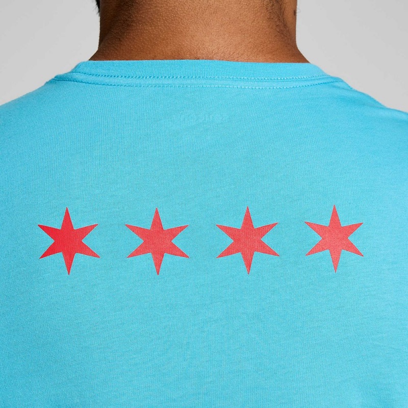 Saucony Chicago Rested T-Shirt Chicago 2023 Colombia | 0135-UACKS