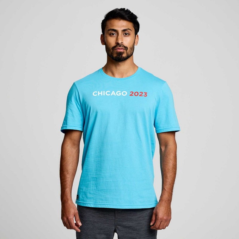 Saucony Chicago Rested T-Shirt Chicago 2023 Colombia | 0135-UACKS