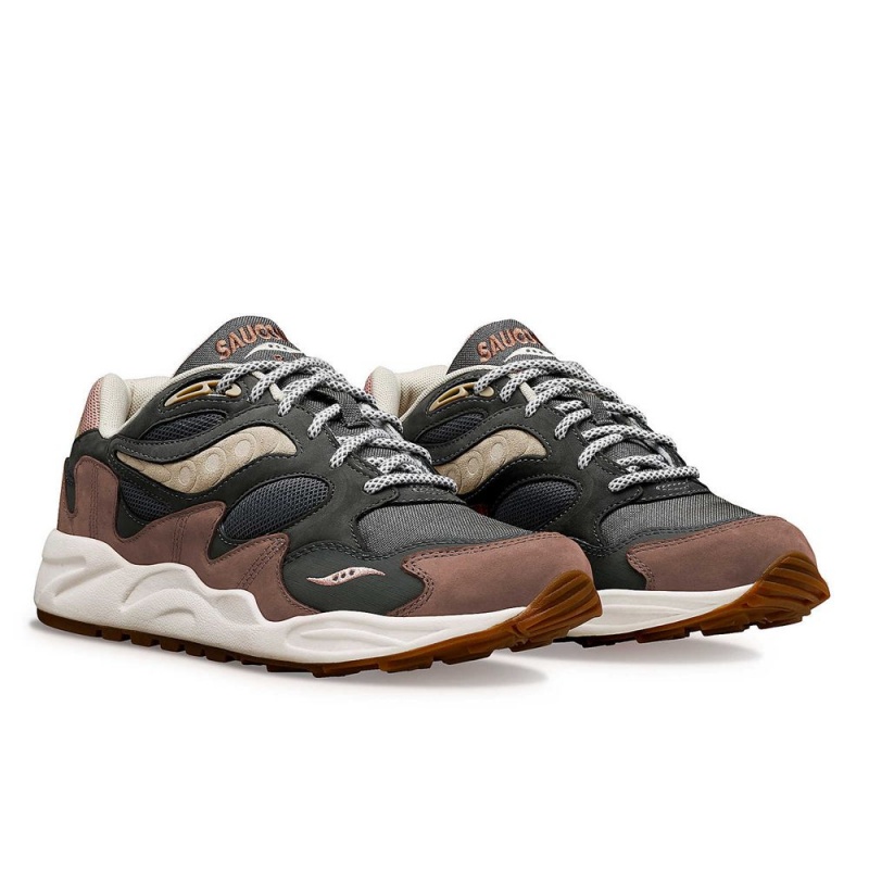 Saucony Grid Shadow 2 Secure Gris Marrones Colombia | 9765-NXHUS