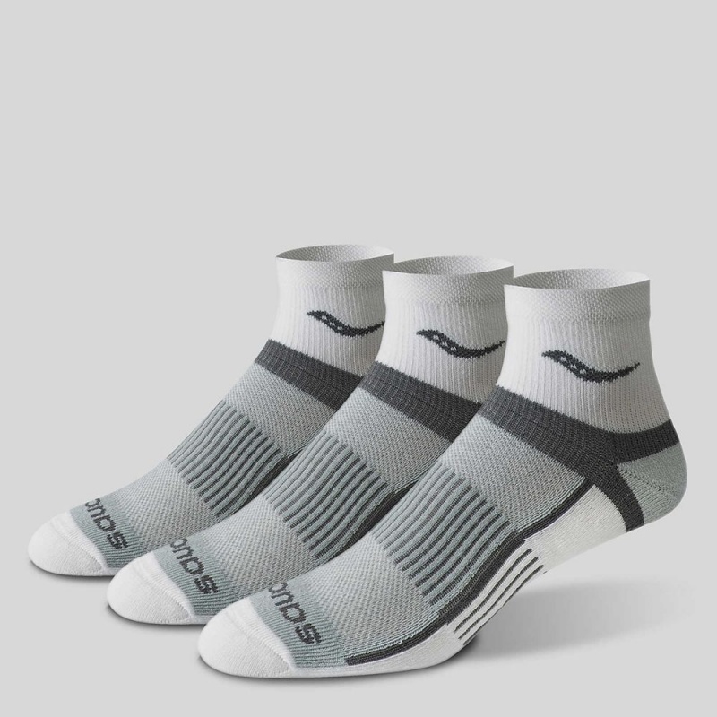 Saucony Inferno Quarter 3-Pack Socks Blancas Colombia | 5094-JBAWG