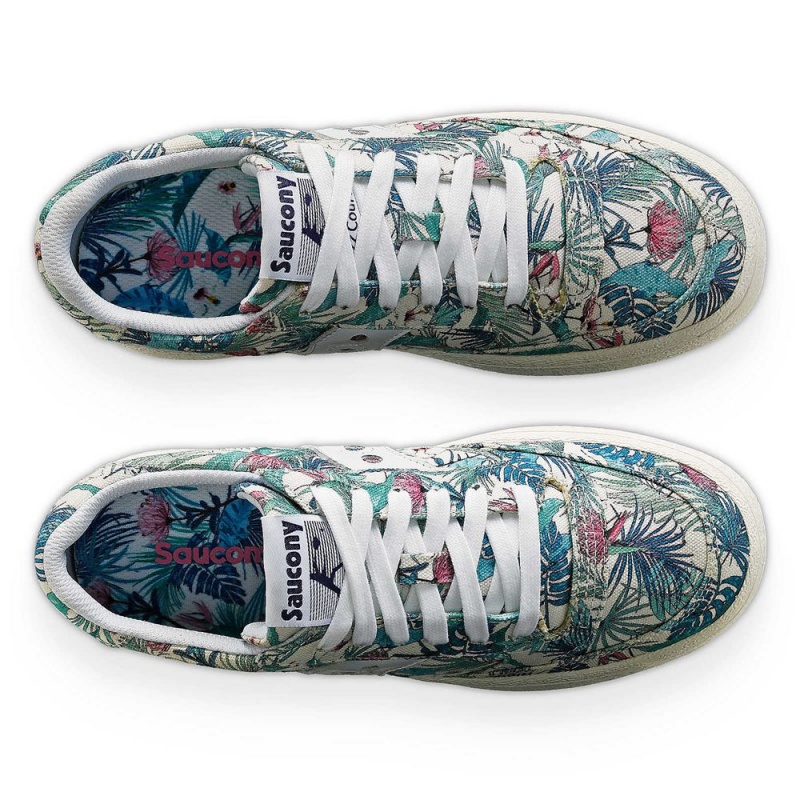 Saucony Jazz Court Floral Blancas Colombia | 1967-BALKR