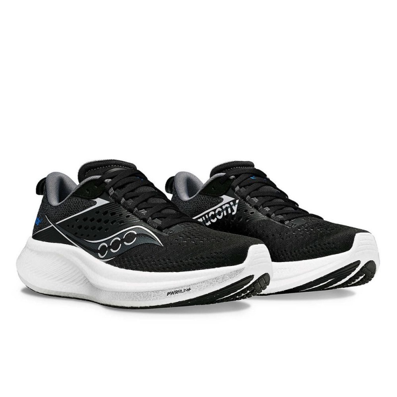 Saucony Ride 17 Anchos Negras Blancas Colombia | 7459-JWEVL