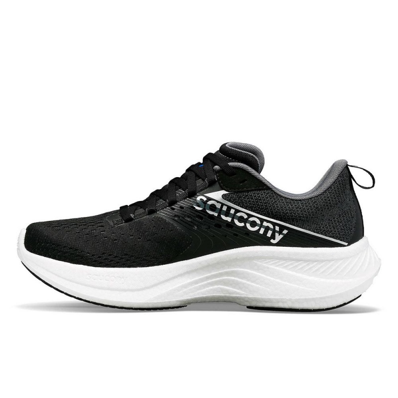 Saucony Ride 17 Anchos Negras Blancas Colombia | 7459-JWEVL