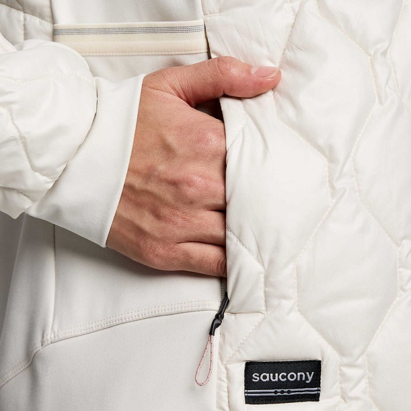 Saucony Solstice Oysterpuff Jacket Linen Colombia | 4167-CIAJV