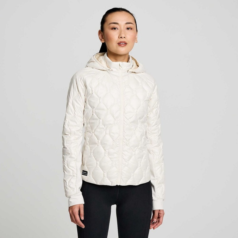 Saucony Solstice Oysterpuff Jacket Linen Colombia | 4167-CIAJV